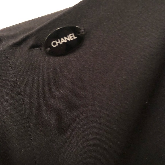 CHANEL 100% Silk Black Pants - Picture 5 of 10